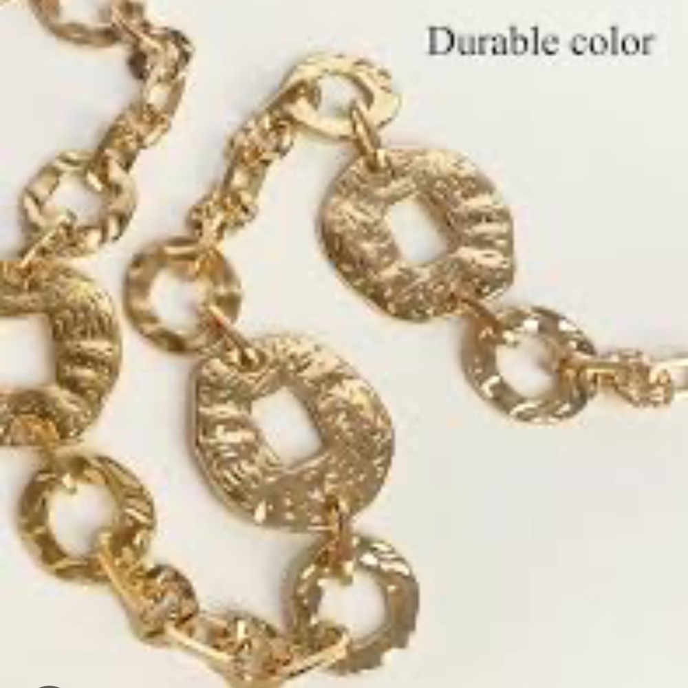 ILLUMA Hammered Metal Chain Belt - Picture 6 of 7
